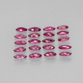 Gemas de rubí rojo natural de  ct, marquesa, VS-SI