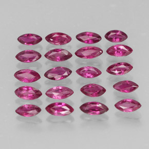 Gemas de rubí rojo natural de  ct, marquesa, VS-SI