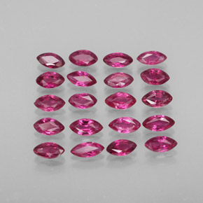 Gemas de rubí rojo natural de  ct, marquesa, VS-SI