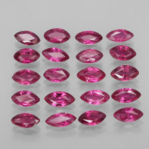 Gemas de rubí rojo natural de  ct, marquesa, VS-SI