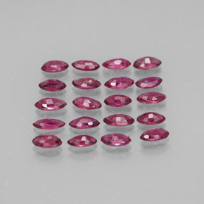 Gemas de rubí rojo natural de  ct, marquesa, VS-SI