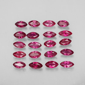 Gemas de rubí rojo natural de  ct, marquesa, VS-SI
