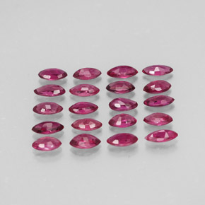 Gemas de rubí rojo natural de  ct, marquesa, VS-SI