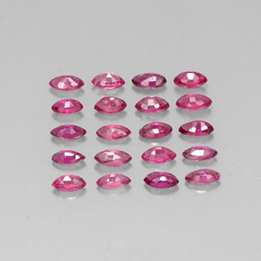 Gemas de rubí rojo natural de  ct, marquesa, VS-SI