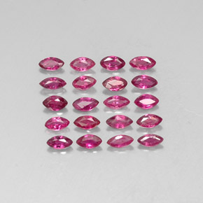 Gemas de rubí rojo natural de  ct, marquesa, VS-SI