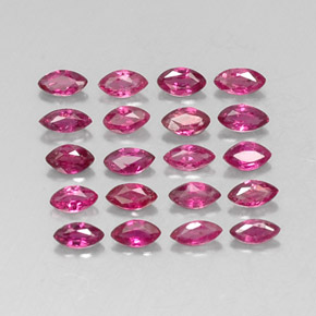 Gemas de rubí rojo natural de  ct, marquesa, VS-SI