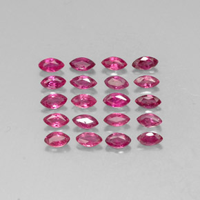 Gemas de rubí rojo natural de  ct, marquesa, VS-SI
