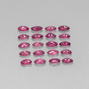 Gemas de rubí rojo natural de  ct, marquesa, VS-SI