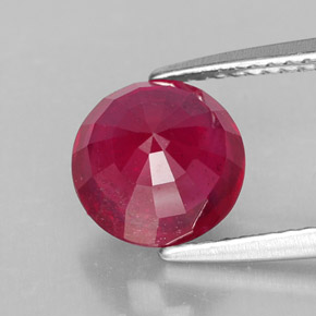 Rubí rojo natural de 2,82 ct, corte redondo, SI