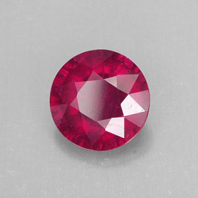 Rubí rojo natural de 2,36 ct, corte redondo, SI