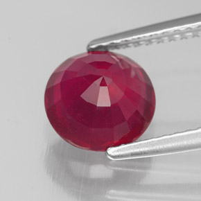 Rubí rojo natural de 2,59 ct, corte redondo, SI