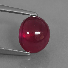Rubí rojo natural de 2,65 ct, transparente, transparente / translúcido