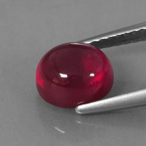 Rubí rojo natural de 2,65 ct, transparente, transparente / translúcido