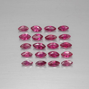 Gemas de rubí rojo natural de  ct, marquesa, VS-SI