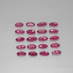 Gemas de rubí rojo natural de  ct, marquesa, VS-SI