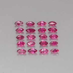 Gemas de rubí rojo natural de  ct, marquesa, VS-SI