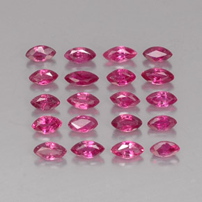 Gemas de rubí rojo natural de  ct, marquesa, VS-SI