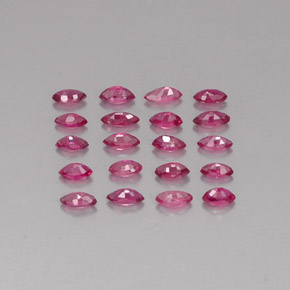 Gemas de rubí rojo natural de  ct, marquesa, VS-SI