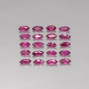 Gemas de rubí rojo natural de  ct, marquesa, VS-SI