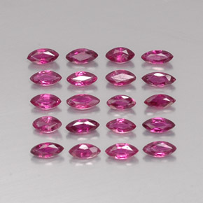 Gemas de rubí rojo natural de  ct, marquesa, VS-SI