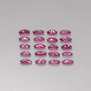 Gemas de rubí rojo natural de  ct, marquesa, VS-SI