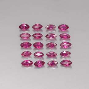 Gemas de rubí rojo natural de  ct, marquesa, VS-SI