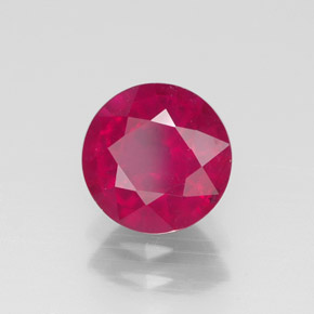 Rubí rojo natural de 1,76 ct, corte redondo, VS-SI