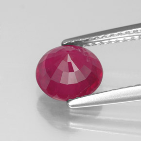 Rubí rojo natural de 1,76 ct, corte redondo, VS-SI