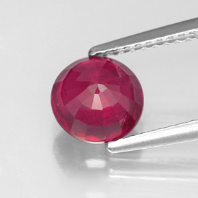 Rubí rojo natural de 1,98 ct, corte redondo, VS-SI