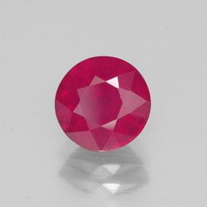 Rubí rojo natural de 1,78 ct, corte redondo, SI