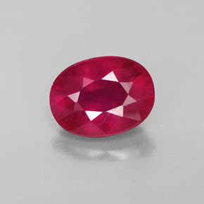 Rubí rojo natural de 2,02 ct, corte óvalo, VS-SI