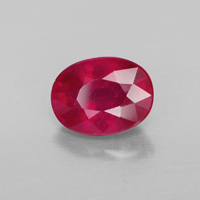 Rubí rojo natural de 2,02 ct, corte óvalo, VS-SI