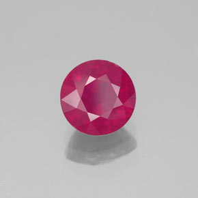 Rubí rojo natural de 1,88 ct, corte redondo, VS-SI