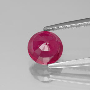 Rubí rojo natural de 1,88 ct, corte redondo, VS-SI