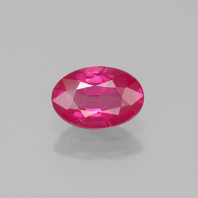 Rubí rojo natural de 0,32 ct, corte óvalo, VS-SI
