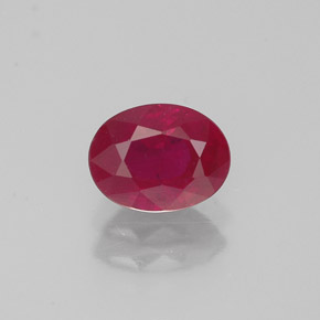 Rubí rojo natural de 1,12 ct, corte óvalo, VS-SI