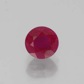 Rubí rojo natural de 1,08 ct, corte redondo, VS-SI