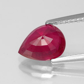 Rubí rojo natural de 2,03 ct, en forma de pera, VS-SI
