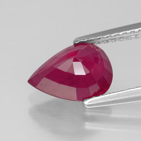 Rubí rojo natural de 2,21 ct, en forma de pera, SI