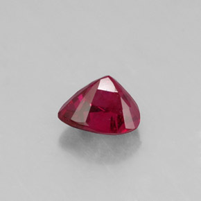 Rubí rojo natural de 0,61 ct, trillón, SI