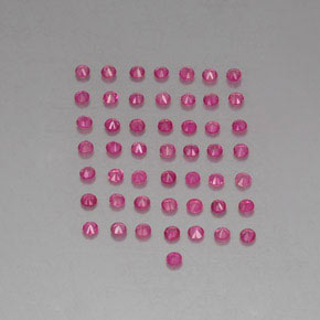 Gemas de rubí rosa natural de  ct, corte redondo, VVS-VS