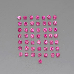 Gemas de rubí rosa natural de  ct, corte redondo, VVS-VS