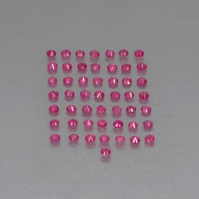 Gemas de rubí rosa natural de  ct, corte redondo, VVS-VS
