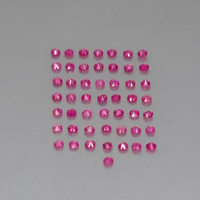 Gemas de rubí rosa natural de  ct, corte redondo, VVS-VS