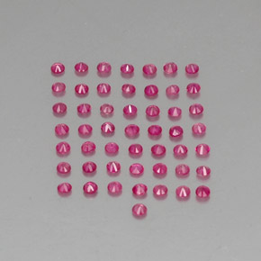 Gemas de rubí rojo natural de  ct, corte redondo, VVS-VS