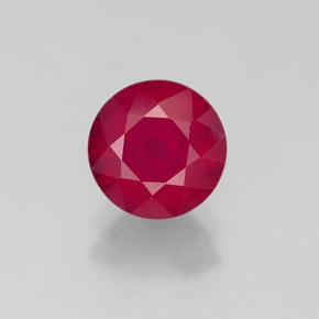 Rubí rojo natural de 1,89 ct, corte redondo, VS-SI