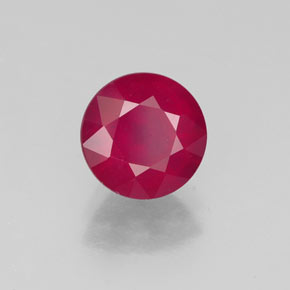Rubí rojo natural de 1,89 ct, corte redondo, VS-SI
