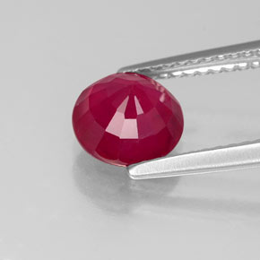 Rubí rojo natural de 1,89 ct, corte redondo, VS-SI