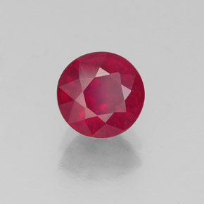 Rubí rojo natural de 1,87 ct, corte redondo, VS-SI