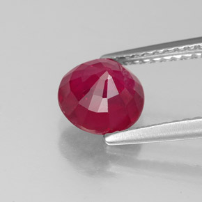 Rubí rojo natural de 1,87 ct, corte redondo, VS-SI